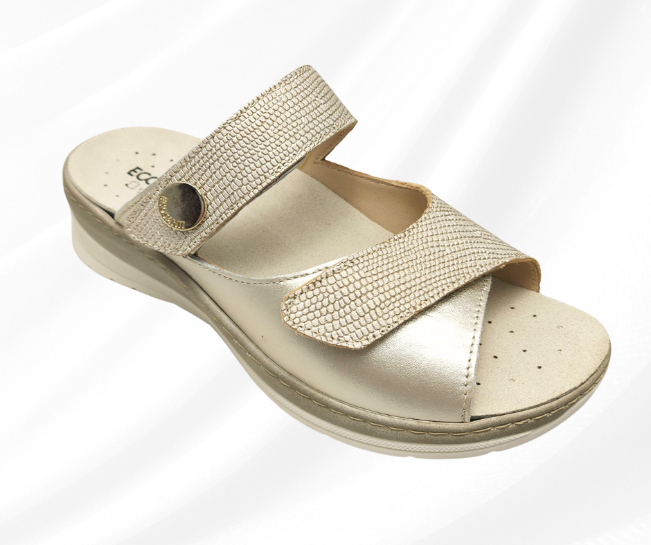 ECOSANIT BLANCA QUEEN PLATINO ciabatta molto comoda predisposta per plantari con stretch