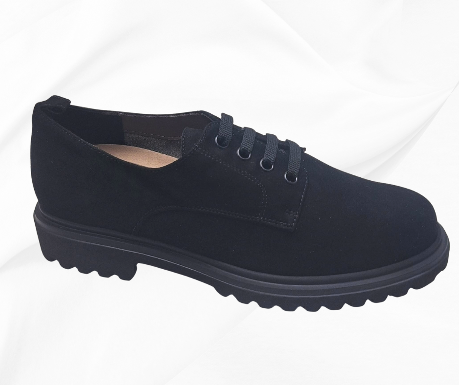 TOMASI ELITE DASENKA NERO scarpa molto comoda con lacci predisposta per plantari