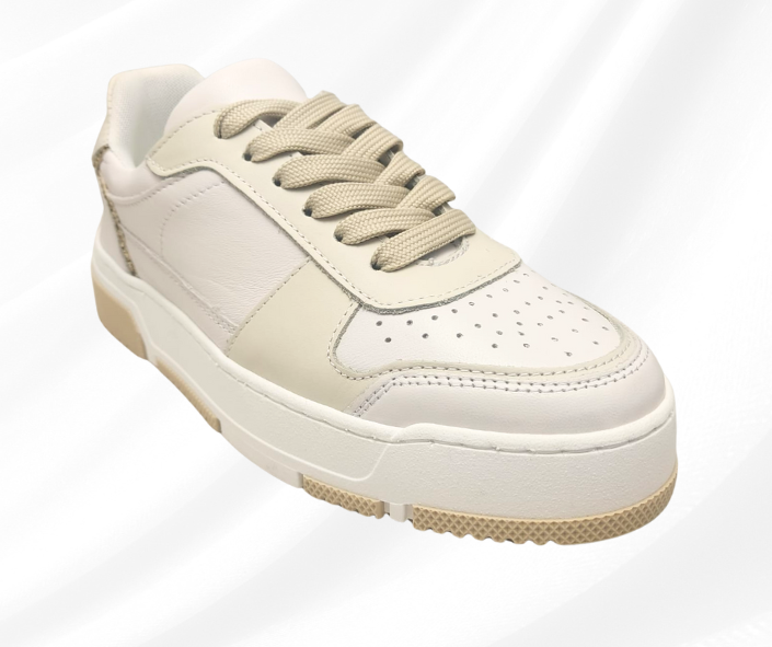 CMC DB250 LAME PLATINO sneaker comoda donna in pelle con lacci con planatre estraibile