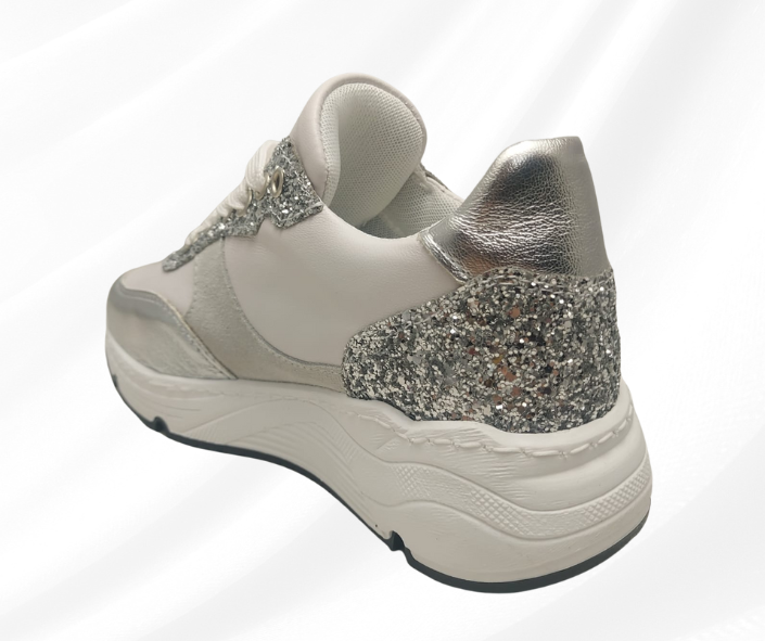 CMC FC25 sneaker comoda donna in pelle con lacci con planatre estraibile
