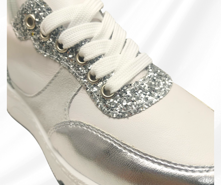 CMC FC25 sneaker comoda donna in pelle con lacci con planatre estraibile