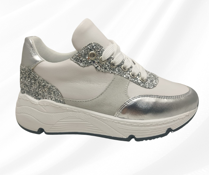 CMC FC25 sneaker comoda donna in pelle con lacci con planatre estraibile