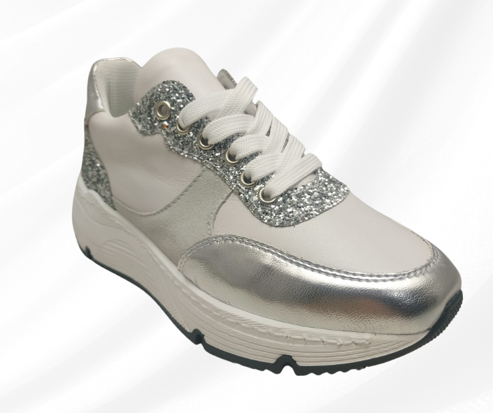 CMC FC25 sneaker comoda donna in pelle con lacci con planatre estraibile