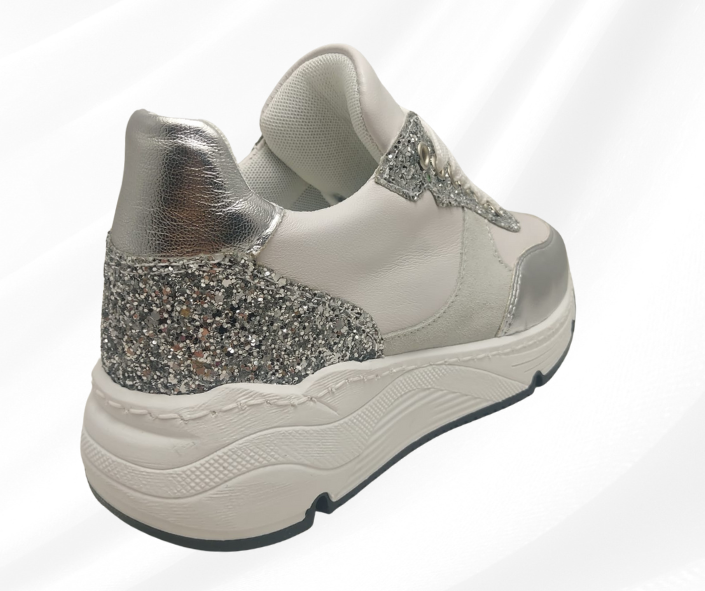 CMC FC25 sneaker comoda donna in pelle con lacci con planatre estraibile