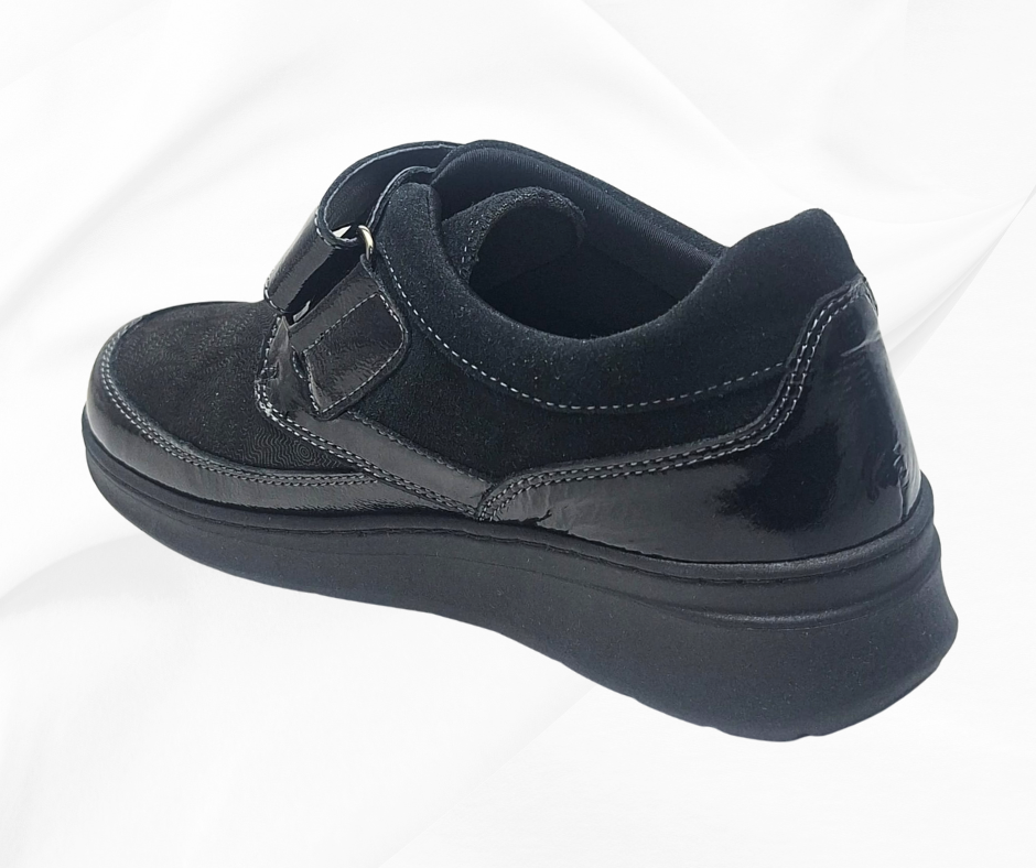 ECOSANIT LADY 5 NERO scarpa sanitaria con stretch predisposta per plantari