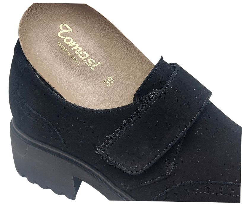 F.lli Tomasi MIRIAM NERO scarpa molto comoda con stretch predisposta per plantari