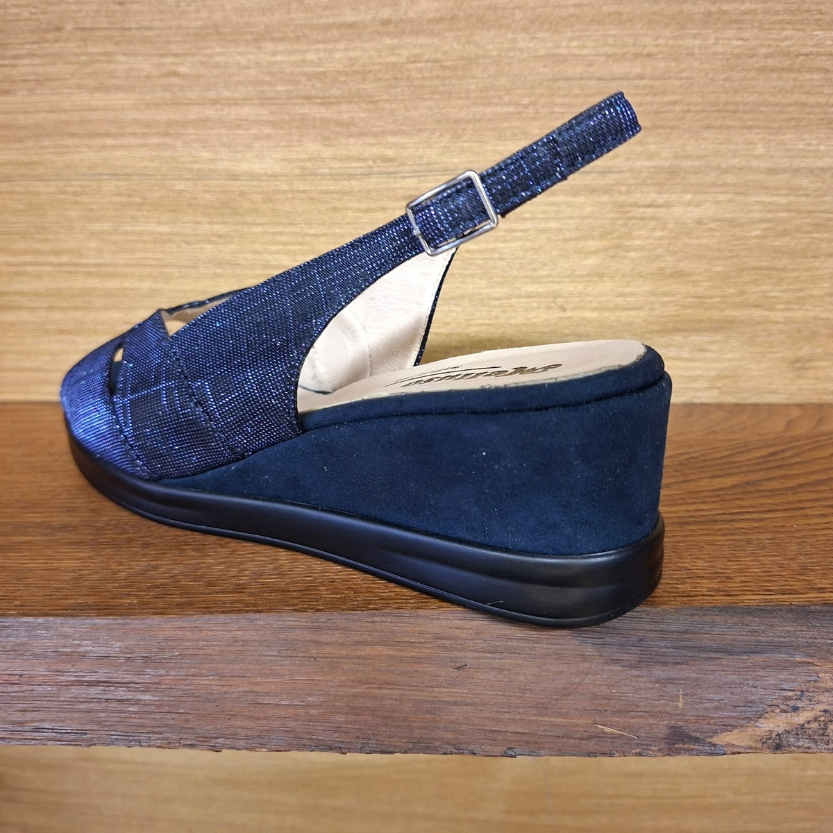 Sandalo con zeppa Melluso R80339 BLU