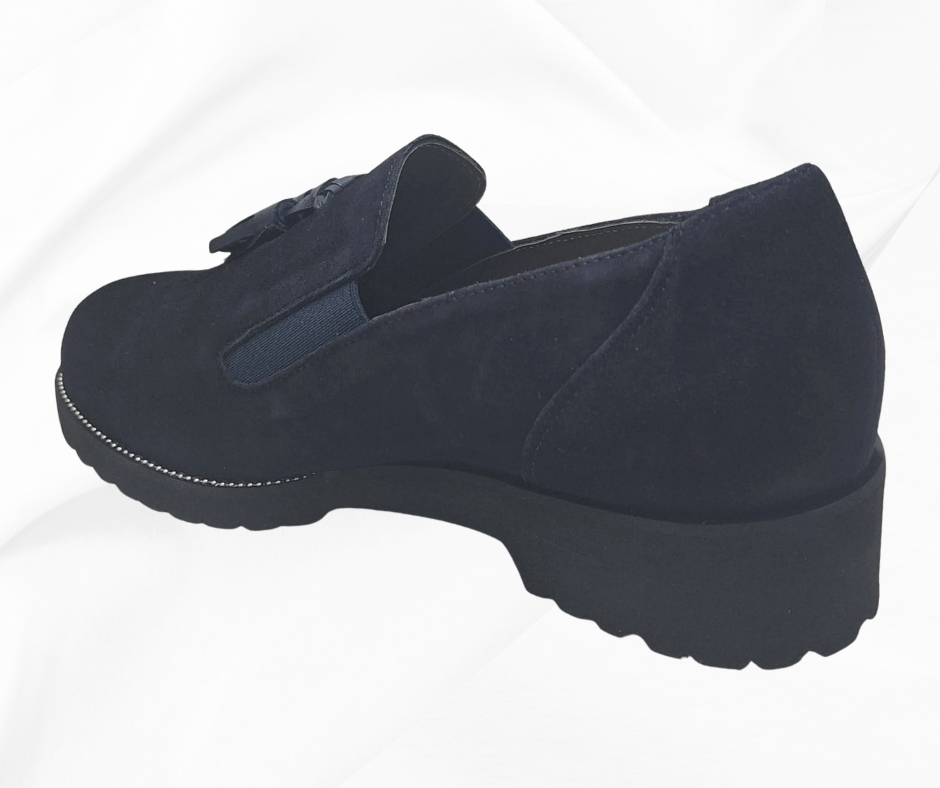 TOMASI ELITE ROSETTA BLU scarpa molto comoda accollata predisposta per plantari