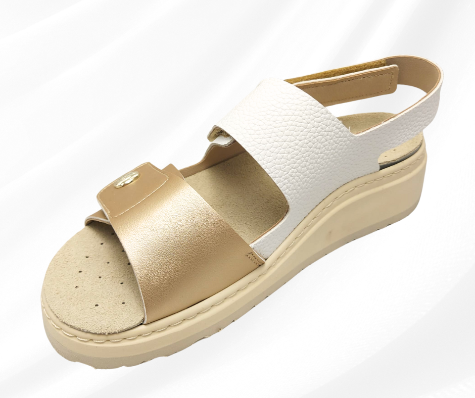 ECOSANIT VITALITY PLATINO sandalo molto comodo predisposto per plantari con stretch