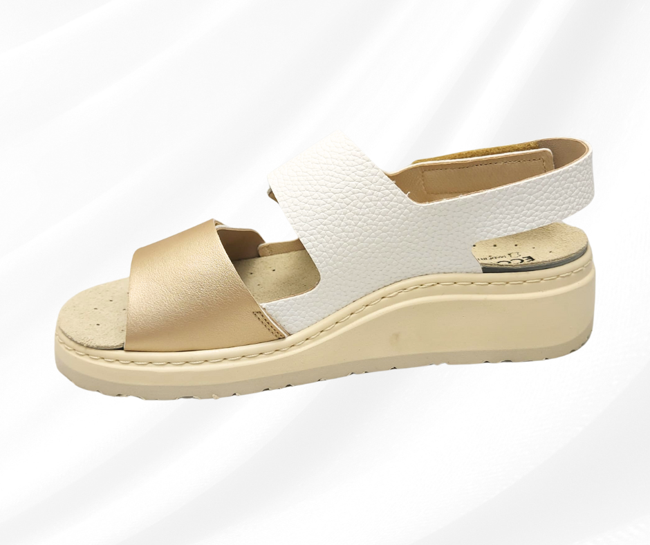 ECOSANIT VITALITY PLATINO sandalo molto comodo predisposto per plantari con stretch