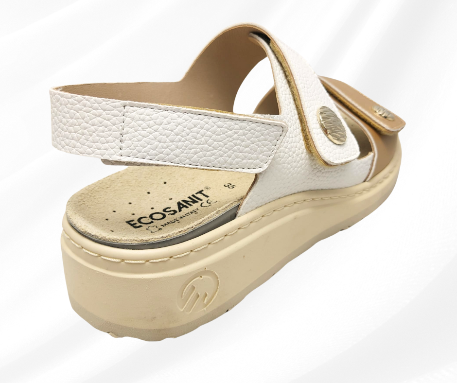 ECOSANIT VITALITY PLATINO sandalo molto comodo predisposto per plantari con stretch