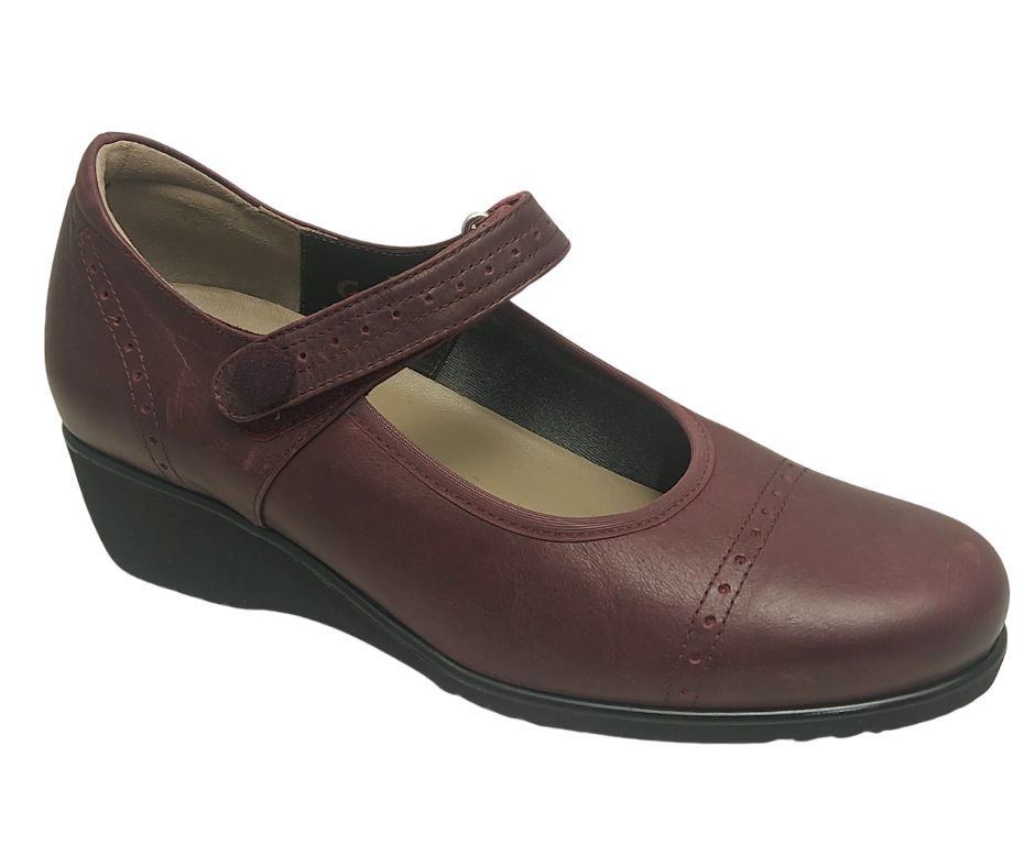 F.lli Tomasi ARLET BORDO scarpa comoda con cinturino stretch predisposta per plantari
