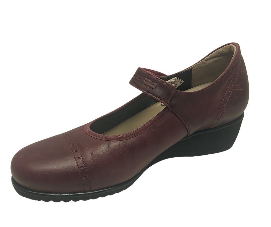 F.lli Tomasi ARLET BORDO scarpa comoda con cinturino stretch predisposta per plantari