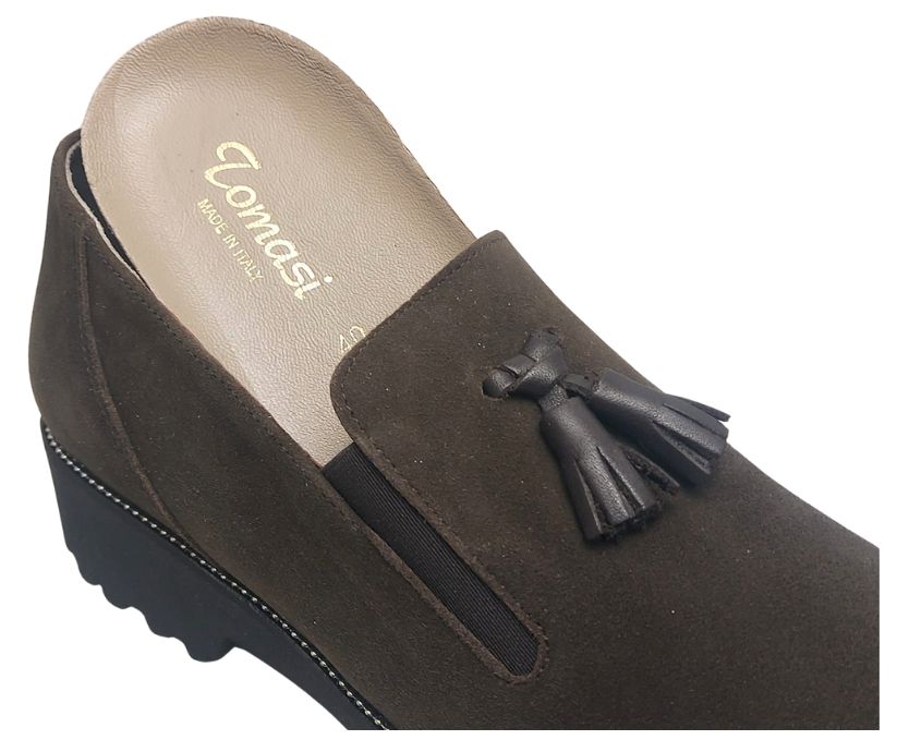 F.lli Tomasi ROSETTA CACAO mocassino comodo donna predisposto per plantari