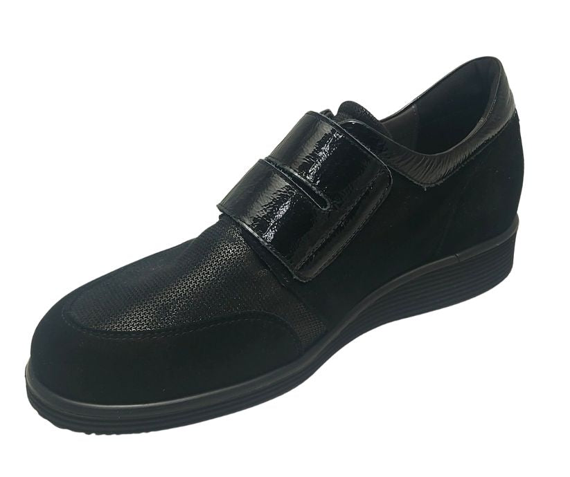 F.lli Tomasi SANDRINE NERO scarpa molto comoda con doppio stretch predisposta per plantari