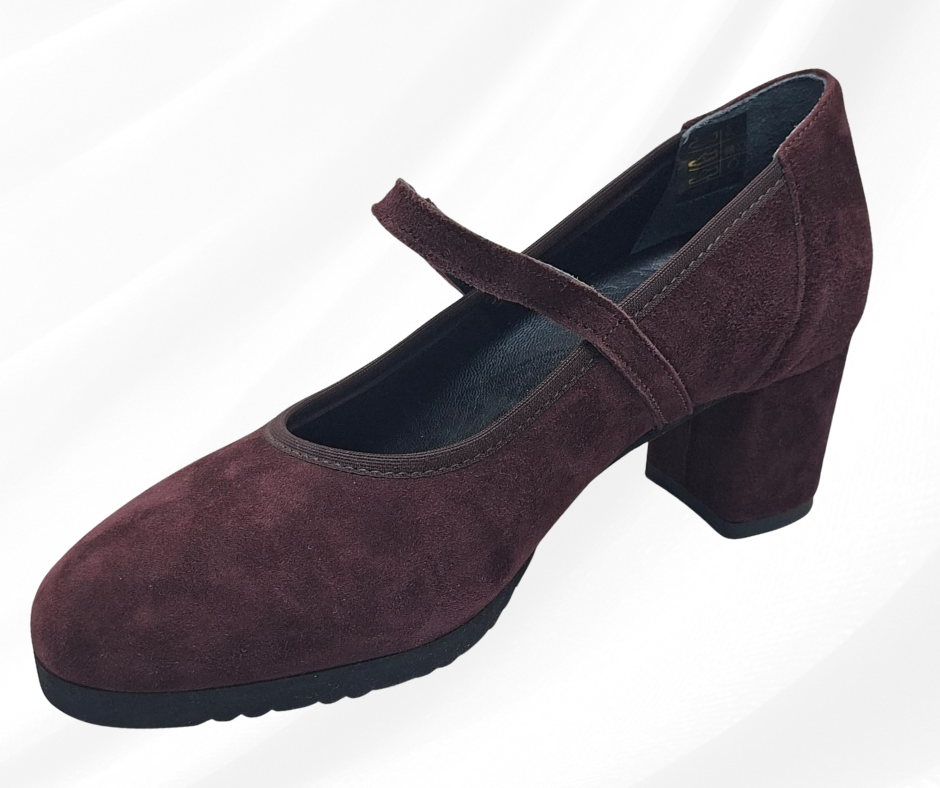 MARAL T002 BORDO scarpa comoda con cinturino predisposta per plantari
