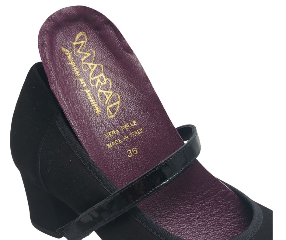 MARAL T002 CAM NERO decollete molto comodo con cinturino stretch predisposto per plantari
