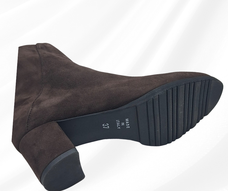 MARAL T008 TESTA DI MORO stivaletto in camoscio con tacco predisposto per plantari