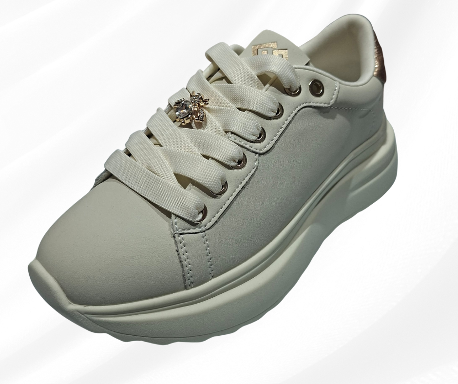 Sneaker bassa donna con lacci 1020 beige