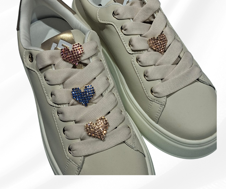 Sneaker bassa donna con lacci 1045 beige