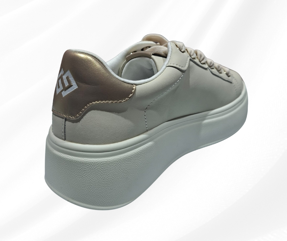 Sneaker bassa donna con lacci 1045 beige
