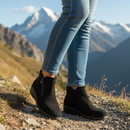 COMFORT CLASS 1326 NERO stivaletto comodo con doppia lampo predisposto per plantari calzature moda comoda