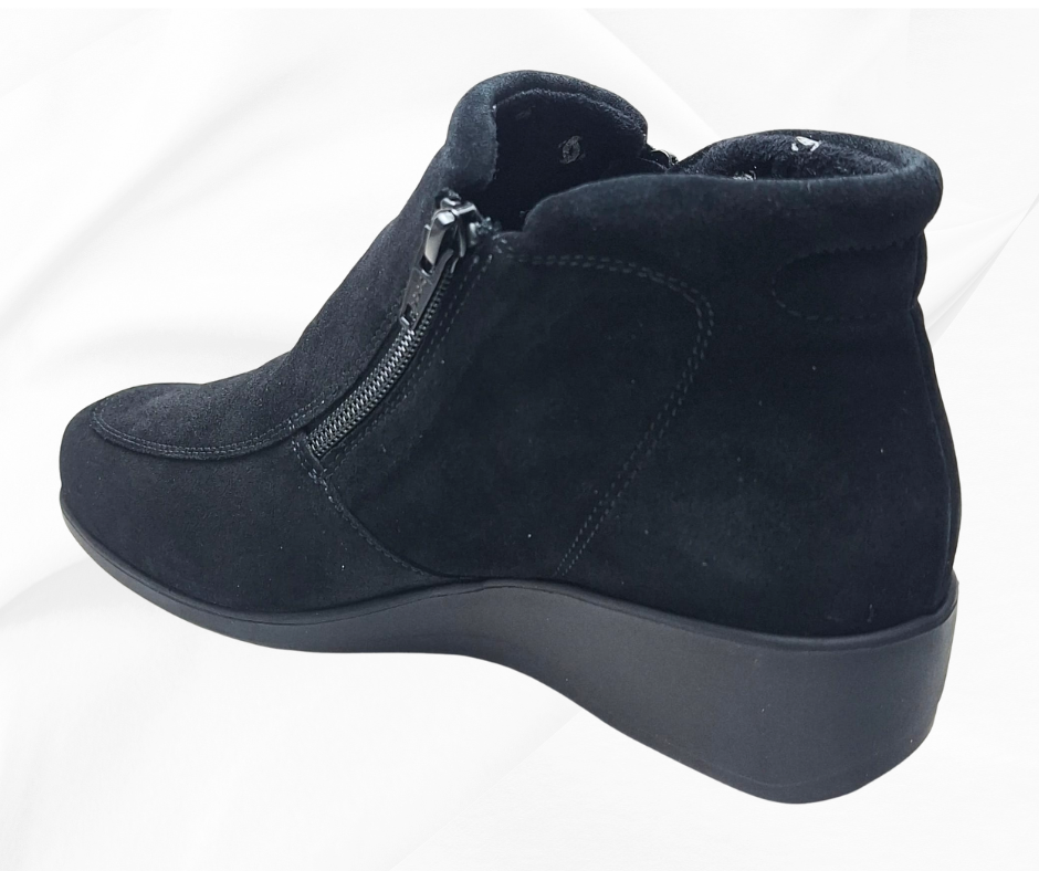 COMFORT CLASS 1326 NERO stivaletto comodo con doppia lampo predisposto per plantari calzature moda comoda