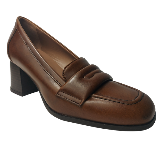 CONFORT 1491 CUOIO scarrpa accollata con tacco