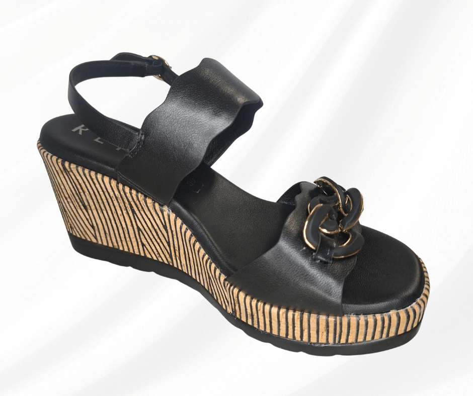 Sandalo comodo donna in pelle REPO 21108 nero
