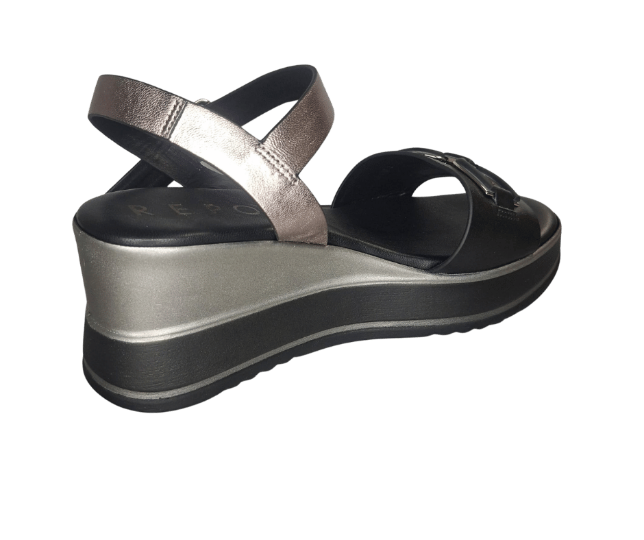 Sandalo comodo donna in pelle REPO 21215 NER