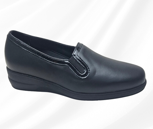 CONFORT 2250 RAK NERO scarpa comoda donna con zeppa bassa