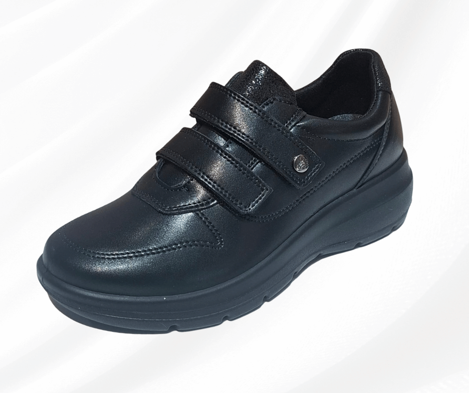 Scarpa comoda con doppio stretch Enval Soft nero 22878