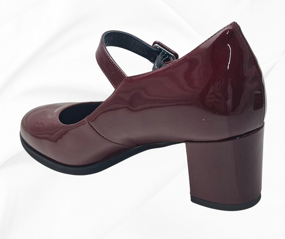 CMC 2329 BORDO scarpa molto comoda con tacco e cinturino