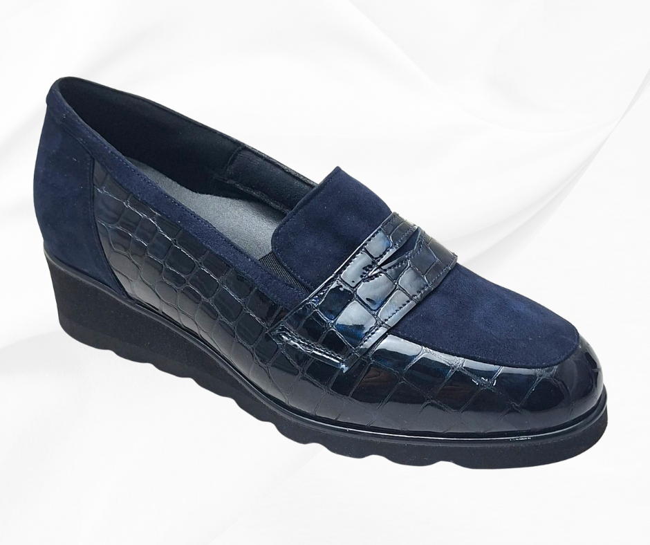 CMC 2347 BLU scarpa comoda con plantare estraibile CALZATURE MODA COMODA