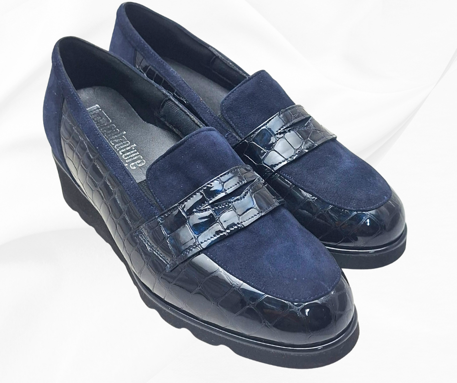 CMC 2347 BLU scarpa comoda con plantare estraibile CALZATURE MODA COMODA