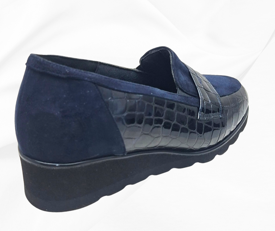 CMC 2347 BLU scarpa comoda con plantare estraibile CALZATURE MODA COMODA