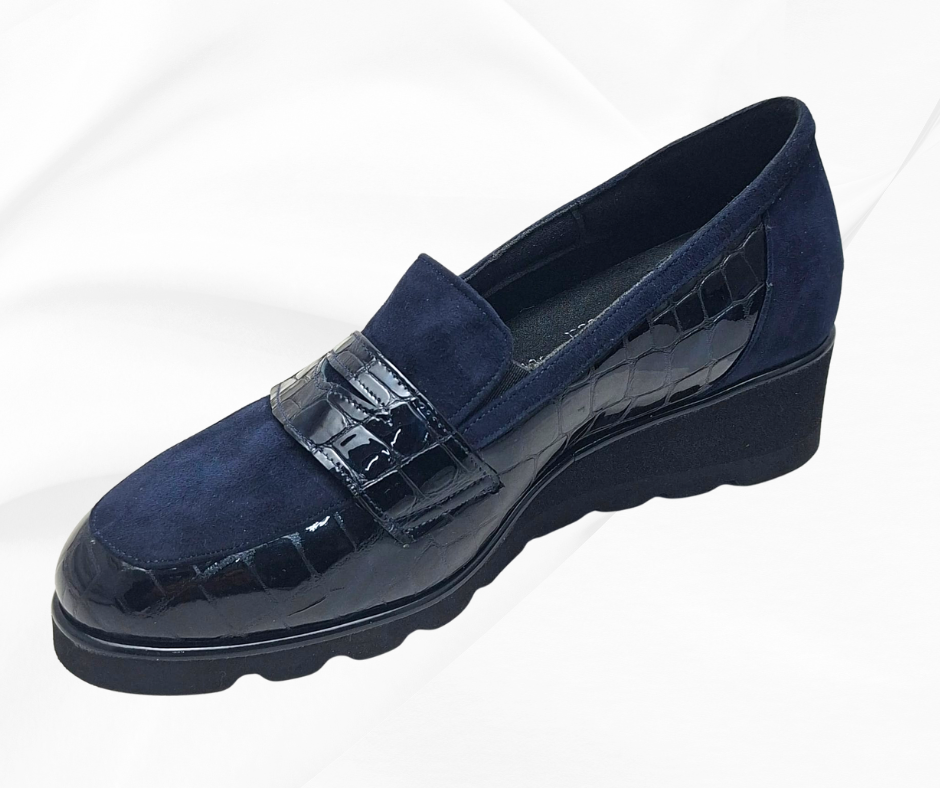 CMC 2347 BLU scarpa comoda con plantare estraibile CALZATURE MODA COMODA
