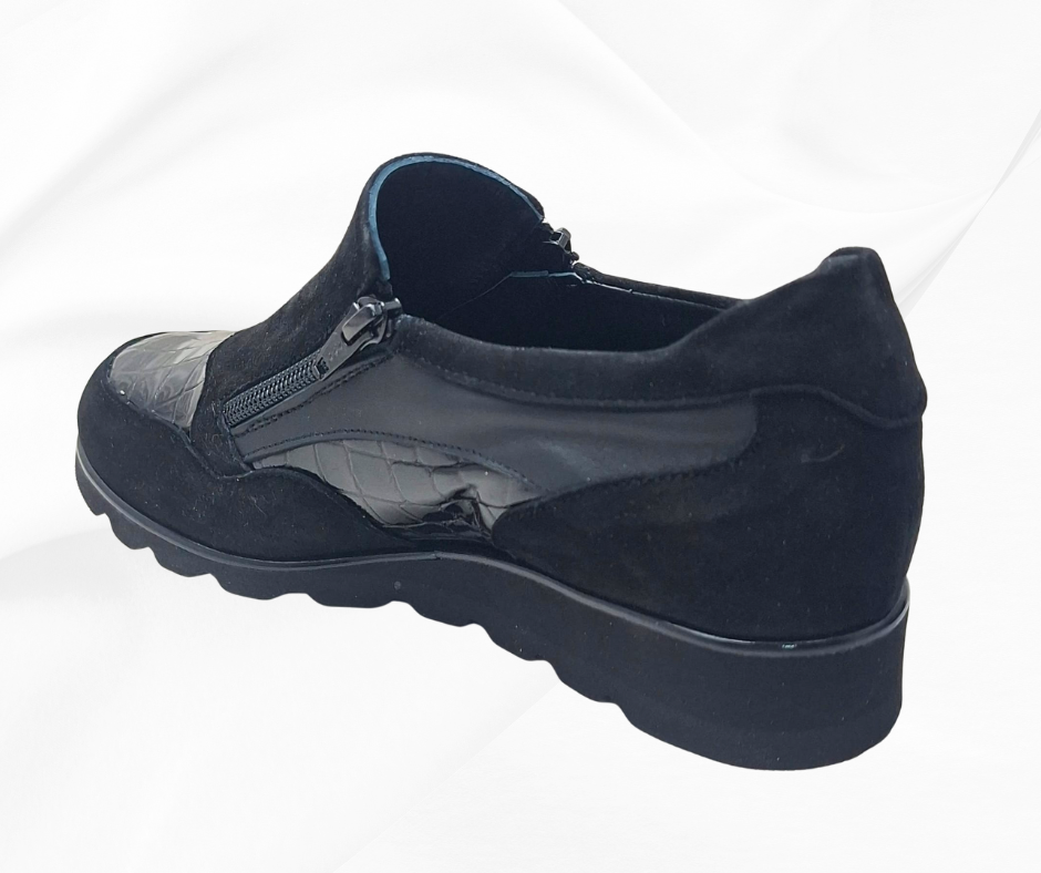 CMC 2349 NERO scarpa comoda con plantare estraibile