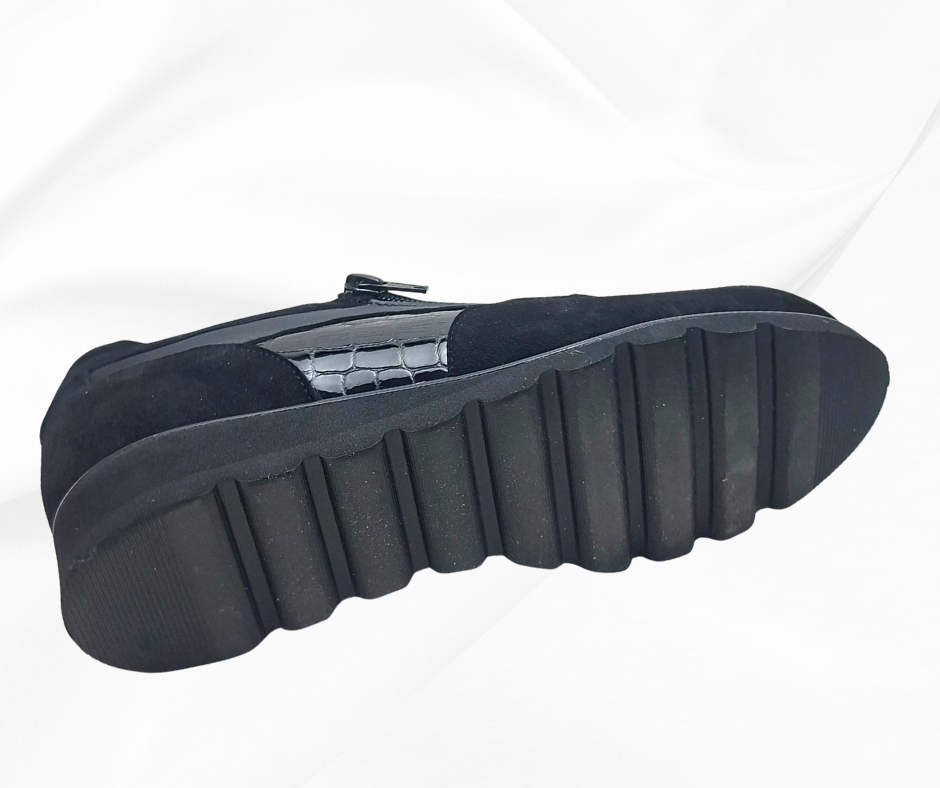 CMC 2349 NERO scarpa comoda con plantare estraibile