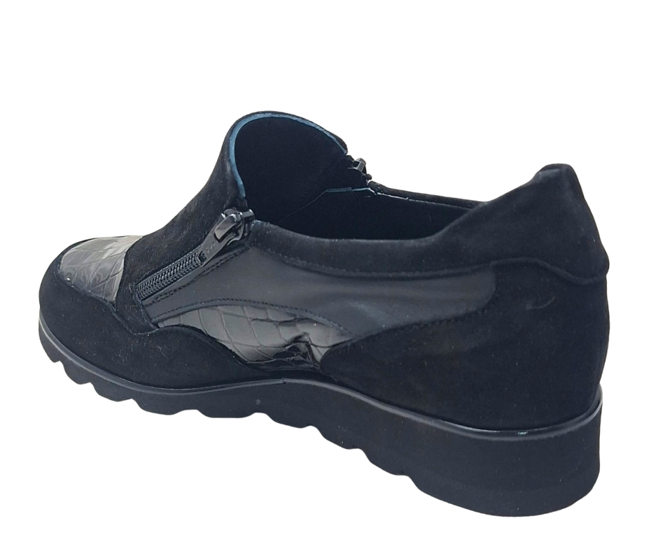 CMC 2349 NERO scarpa comoda con plantare estraibile