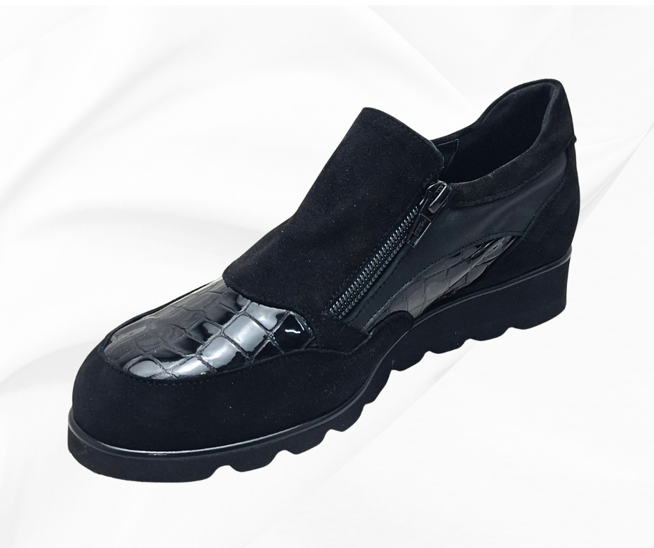 CMC 2349 NERO scarpa comoda con plantare estraibile