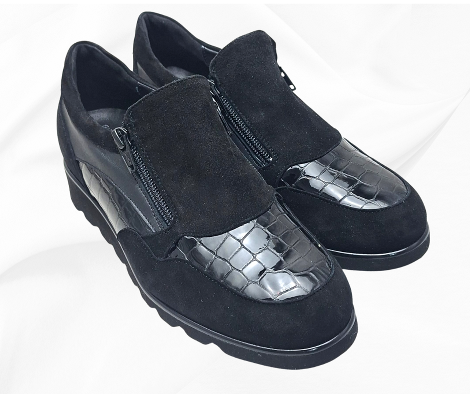 CMC 2349 NERO scarpa comoda con plantare estraibile