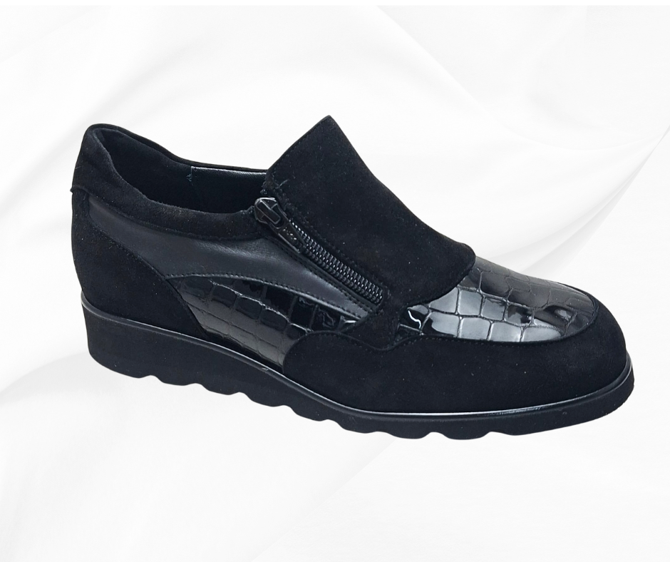 CMC 2349 NERO scarpa comoda con plantare estraibile