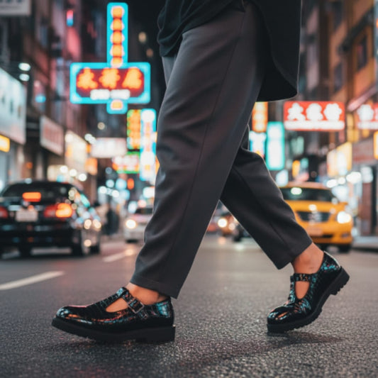 CMC 2459 NERO scarpa con fibbia predisposta per plantari Calzature Moda Comoda