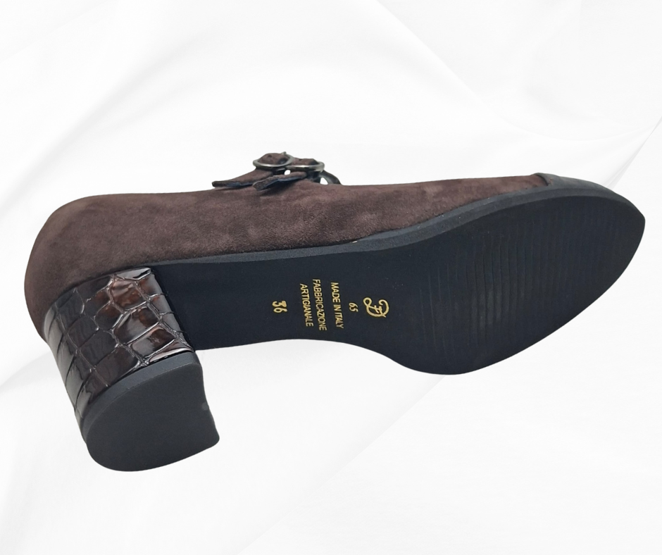 CMC 2466 MORO scarpa molto comoda con tacco e cinturino (Copia)