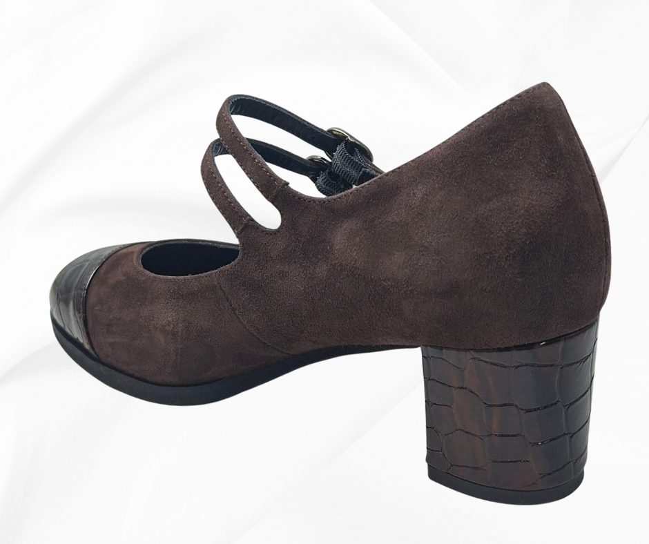 CMC 2466 MORO scarpa molto comoda con tacco e cinturino (Copia)