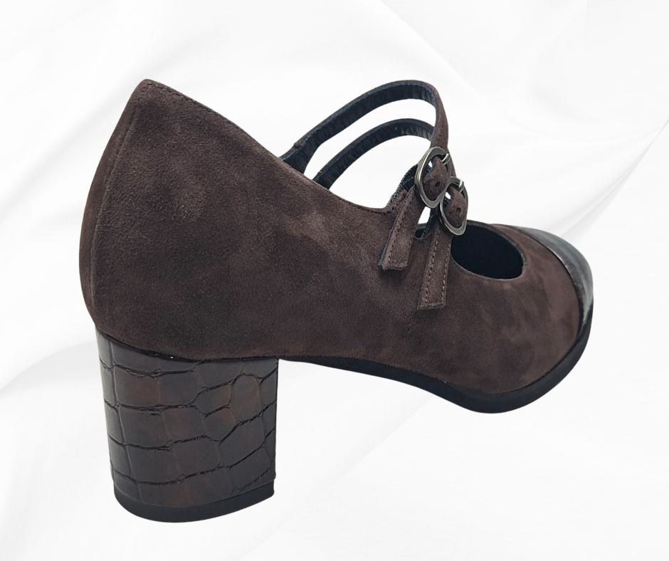 CMC 2466 MORO scarpa molto comoda con tacco e cinturino (Copia)