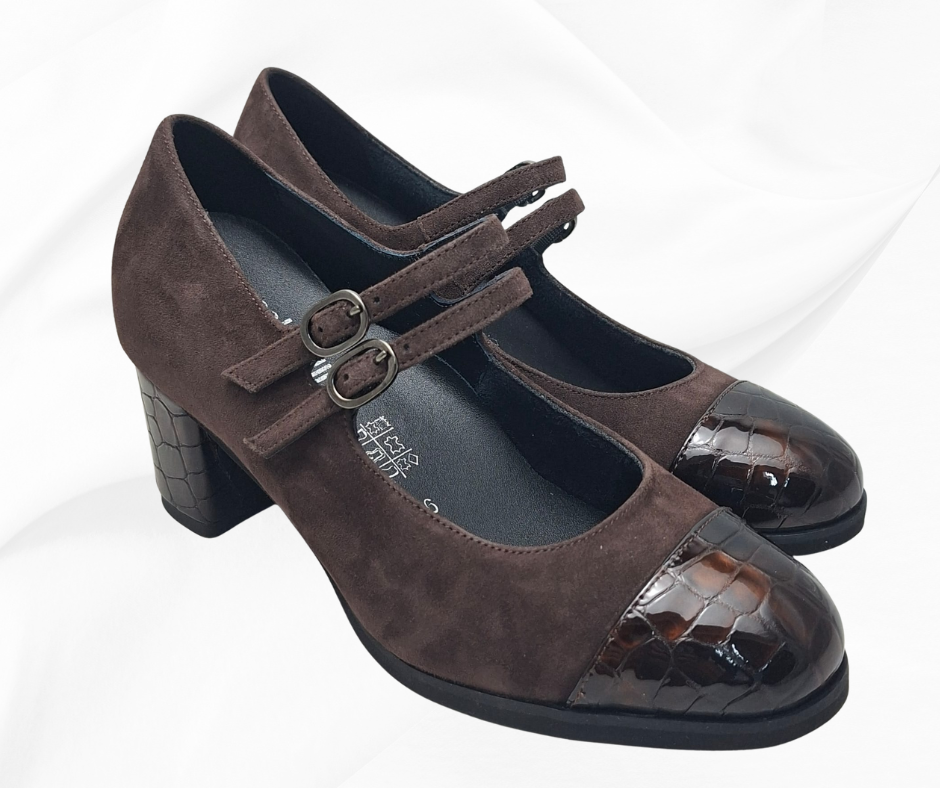 CMC 2466 MORO scarpa molto comoda con tacco e cinturino (Copia)