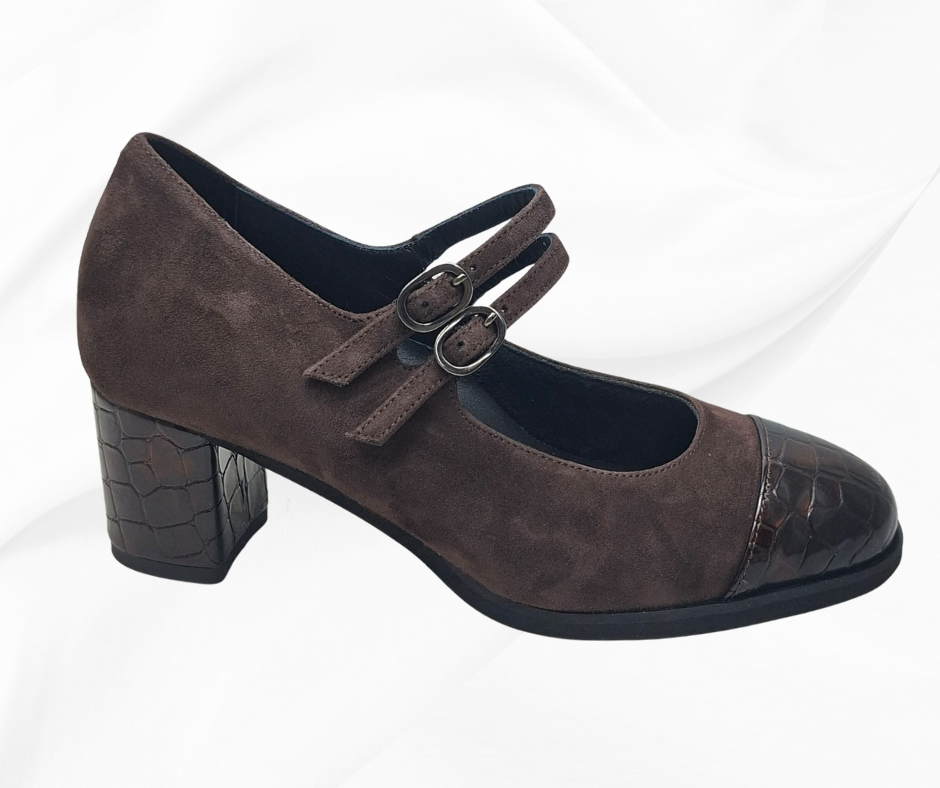 CMC 2466 MORO scarpa molto comoda con tacco e cinturino (Copia)