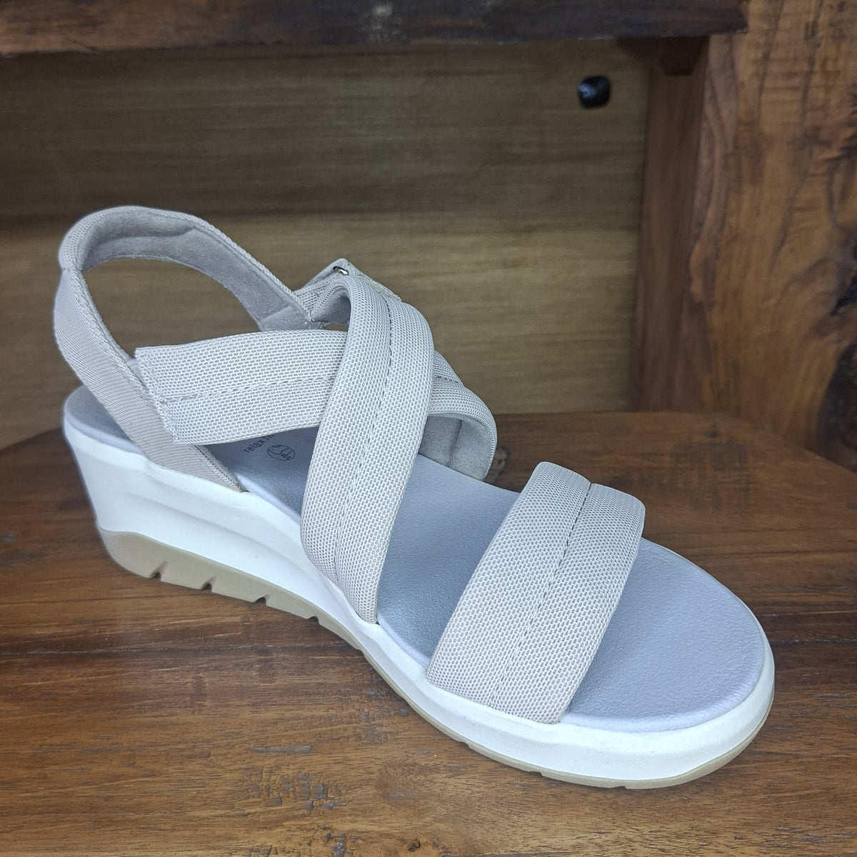 Sandalo con fasce JANA colore BEIGE